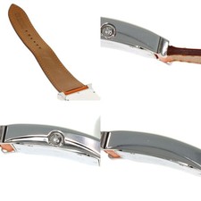 Hermes HH1.510 H Watch Stainless Steel Leather Men's Used Wristwatch 7