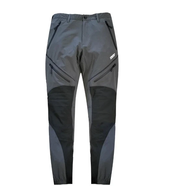 Pantaloni Da Trekking Uomo Lzzidou - Impermeabili, Elasticizzati 4 Vie, Con 6 Tasche E Cintura - Grigio Scuro, Taglia L