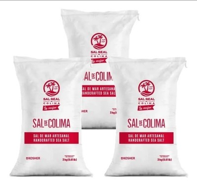 Colima sea salt (3 packages of 18 lbs) sal marina 3 paquetes  de 3kg  sea salt