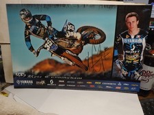 Vintage Supercross Autographed Poster Kyle Cunningham #35 Yamaha 17" X 11"