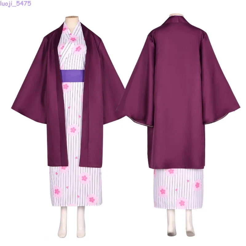 Cazador de demonios Kanroji Mitsuri Kimono Yukata Disfraz Mostrar Ropa Uniforme Foto 4 de 4