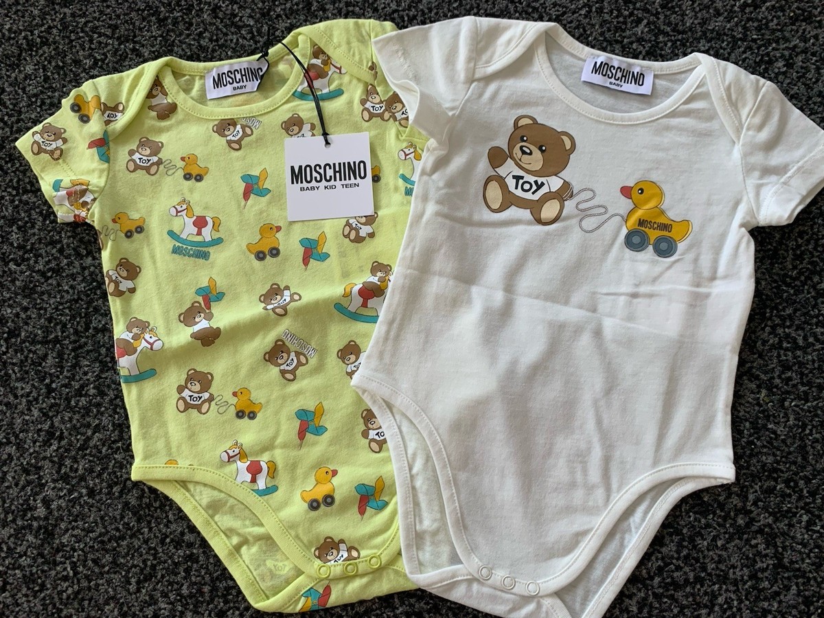 Moschino Piece Baby All In One Vest Set Age 3-6 Months RRP £100