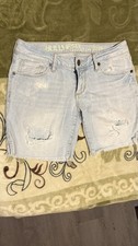 Bullhead Vintage Cut-Off Shorts Light Blue Distressed Denim Size 5 Juniors