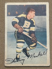 1953-54 parkhurst fleming mackell 91 error, no stats