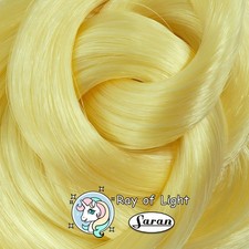Japanese Saran Doll Hair - Ray of Light Pale Yellow for Rerooting Custom Dolls