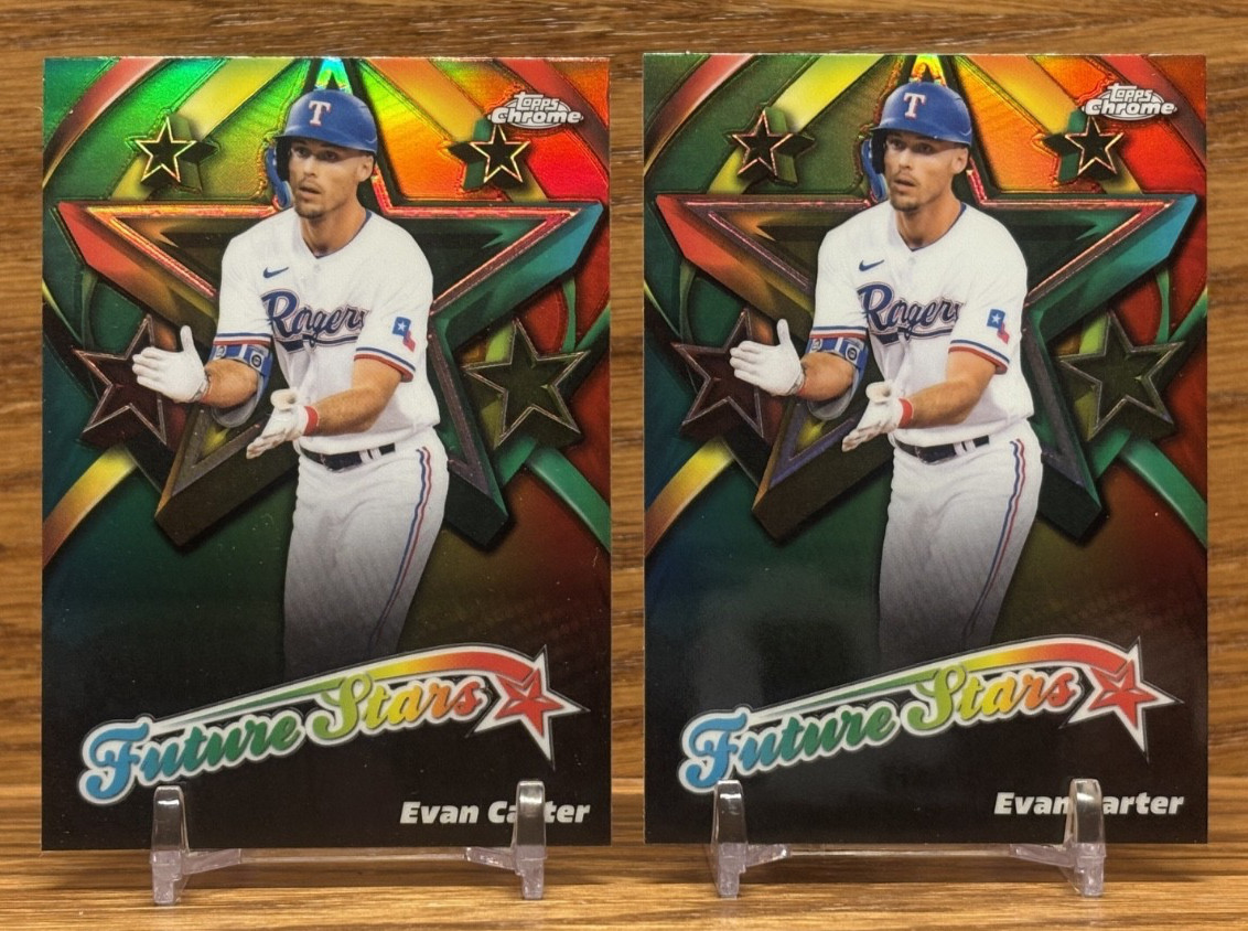 EVAN CARTER Future Stars LOT 2025 Topps Chrome Texas RANGERS #FS-12