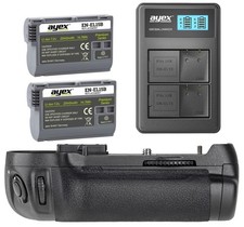ayex impugnatura batteria per Nikon D750 con doppio caricatore USB e 2 batterie EN-EL15B
