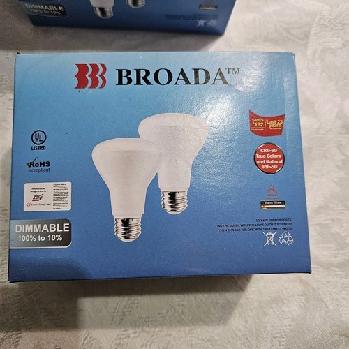 6 Broada 50Watt Equi BR20 Dimmable LED Light Bulbs Soft White Warm 650 Lumens - Picture 4 of 5