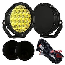 7inch Amber Round Off Road Lights Pair 210W 32000LM 7Inch Amber Driving Lights