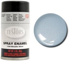 Testors Model Paint 1246 Metallic Silver Enamel Spray 3 Ounces Free Shipping