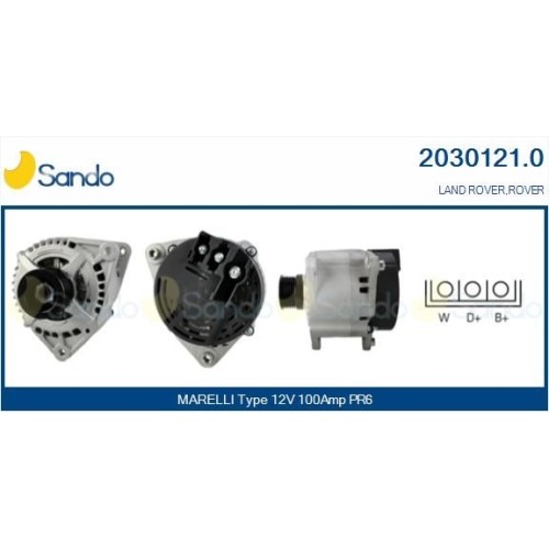 Alternateur Sando 2030121.0 pièce auto de rechange compatible Rover