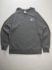 The North Face Men  s Gray Crewneck Sweatshirt Logo Patch Size Medium