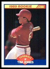Tim Jones 1989 Score #649 Cardinals MLB READ FREE SHIPPING AutographDen