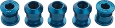 Wolf Tooth Components Set of 5 Chainring Bolts for 1x use Dual Hex Fittings Blue