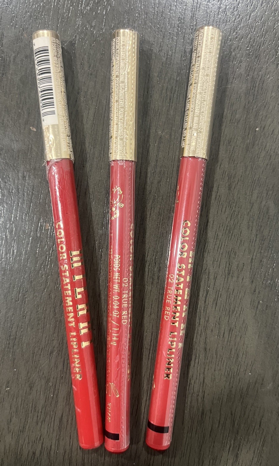 Milani Color Statement Lip Liner, True Red #02 Lot of 3 *NEW