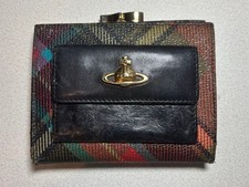 Vivienne Westwood Compact Wallet Tartan Check Multi-Color Used