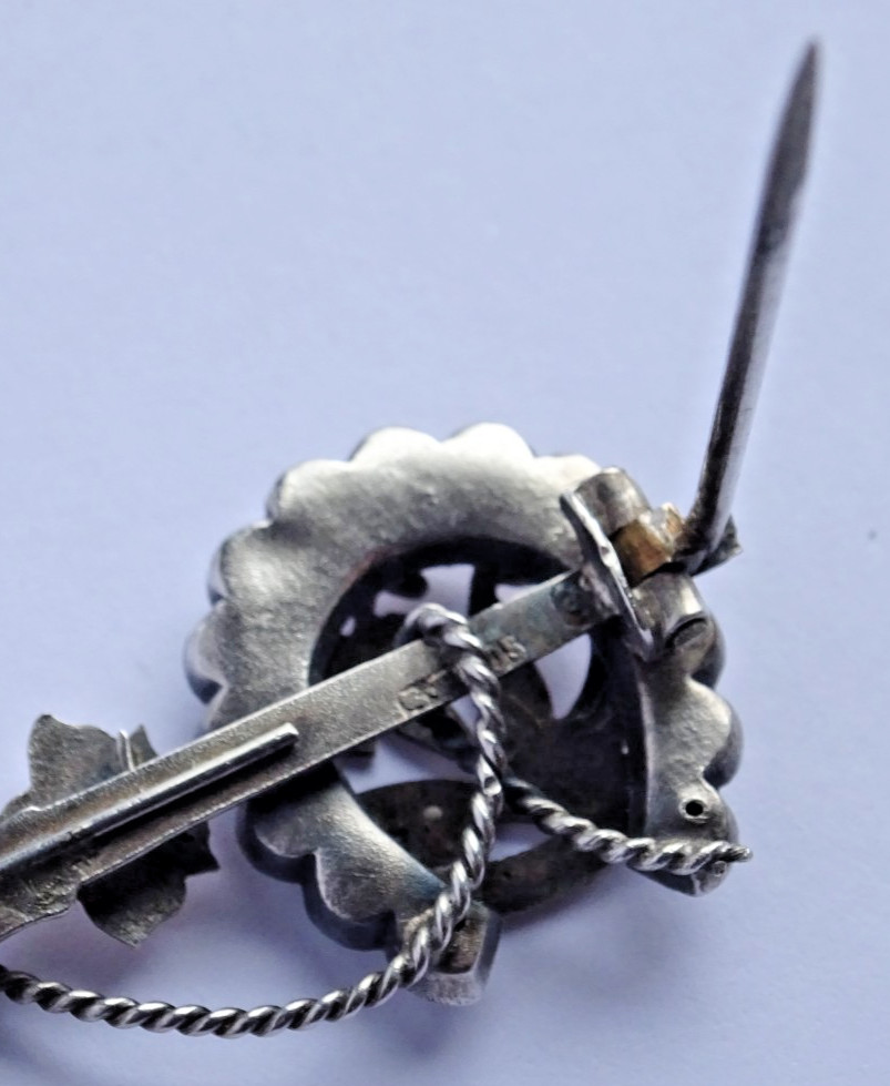 Fabulous Victorian solid sterling silver & rose g… - image 8