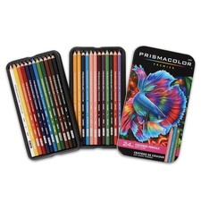 Prismacolor Premier Colored Pencils, Soft Core, Assorted Colors, 24 Count -