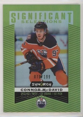 2018 Upper Deck Synergy Significant Selections Green 70/199 Connor McDavid 07vd