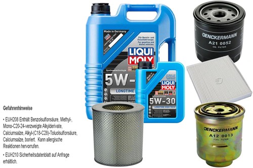 QR-Parts Motoröl-Set 5W-30 Longtime High Tech + Luft- & Ölfilter – Für BMW, VW, Mercedes U.a., 5L + 1L Öl & Filter