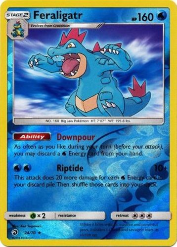 NM-Mint Feraligatr - 24/70 - Holo Rare -Reverse Holo Pokemon Dragon Majesty
