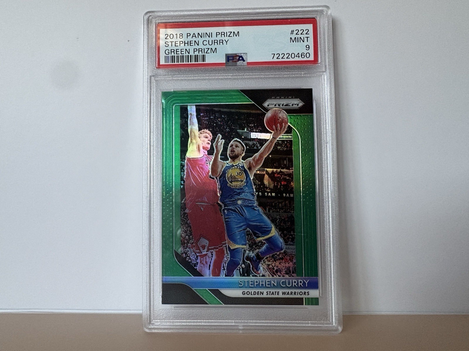 Stephen Curry - 2018-19 Panini Prizm - #222 Green Prizm PSA 9