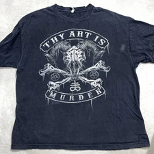 Thy Art Is Murder Skull Bone Metal Graphic T-Shirt Sz 2XL