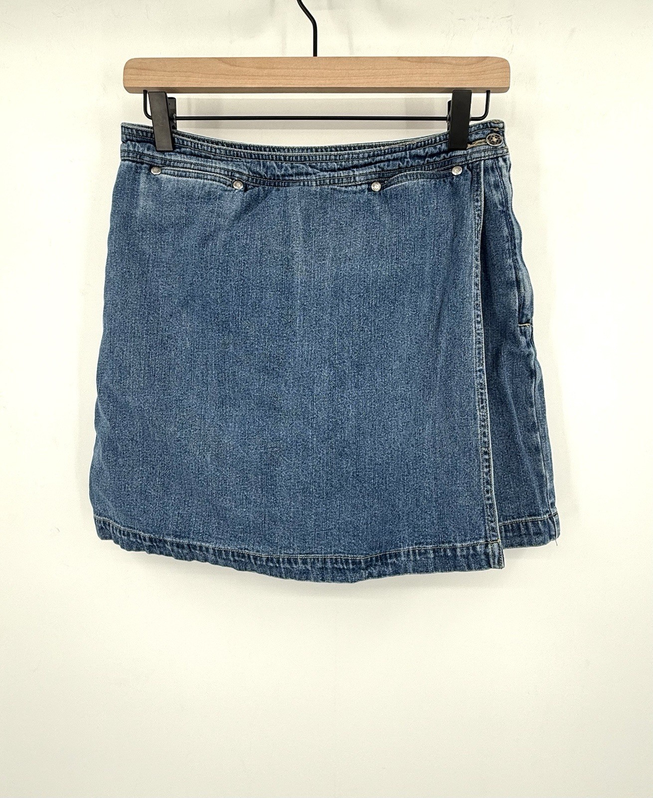 Vintage 90s Y2K Cherokee Denim Mini Skort Size 8 100% Cotton Retro