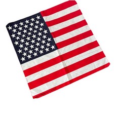 Vintage NOS Hav-A-Hank American Flag Bandana  Red White  Blue  Made In USA