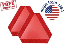 2 Pack Slow Moving Vehicle Triangle Sticker,8 X 7 Inch Diamond Grade Reflective