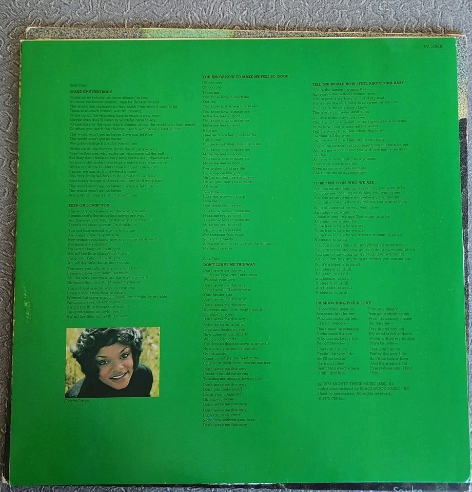 Harold Melvin & The  Blue Notes 1975 Original Pressing Lp Of Wake Up Everybody  - Image 3 of 4