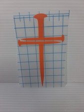 3 cross vynil cross sticker 4x2 1/2 seven colors