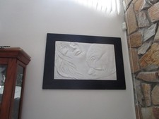 Fisher '96 Austin Production Inc. Large Wall Sculpture On Wooden Board 