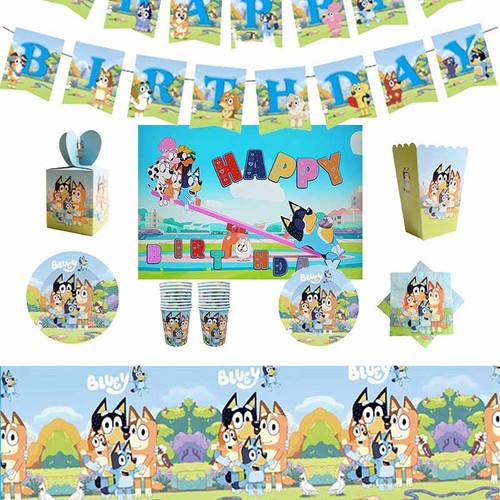 disney Blueye Disposable Tableware Birthday Party Supplies Dog Blowout Balloon B
