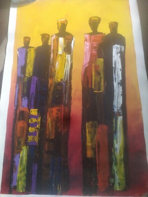 hand painted acrylic painting on canvas ( Rolling canvas ) 70 x 50 cm