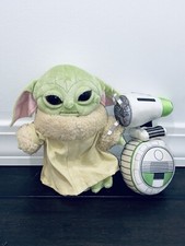 x2 Star Wars Plush Lot Disney Stuffed Animal Baby Yoda D-0 The Rise Of Skywalker