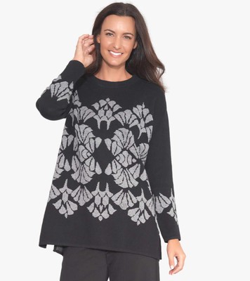 Stella Carakasi Women's Jacquard Cotton Cashmere Blend Eye Candy Sweater