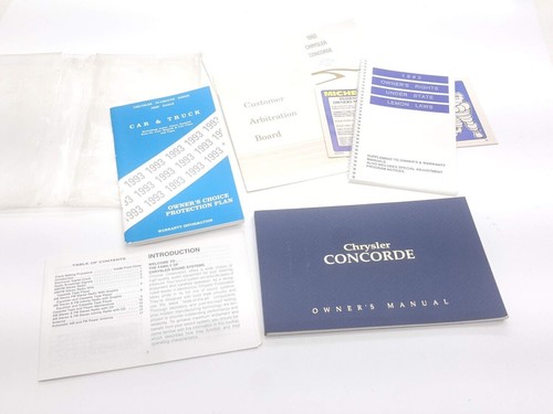 1993 CHRYSLER CONCORDE Owner's Manual / User Guide / Owner's Operator Book OEM - Bild 1 von 5