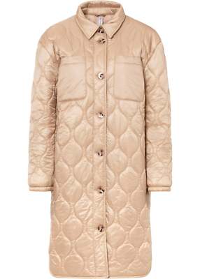 Oversized Steppmantel 46 Latte Macchiato Damen Jacke Mantel