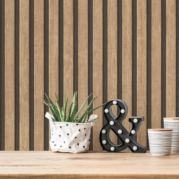As Creation Holzlatten Tapete 3D Effekt Strukturiertes Vinyl NatüRlich 39109-1-image