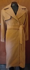 New La Redoute Women's Double Breasted Wool Mix Coat Fawn Uk 12
