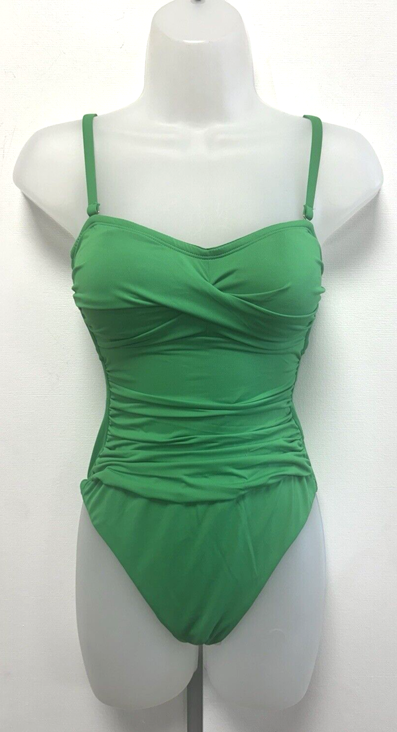 New! M&S Marks & Spencer UK8 bright green Magic Shaping swimsuit / costume