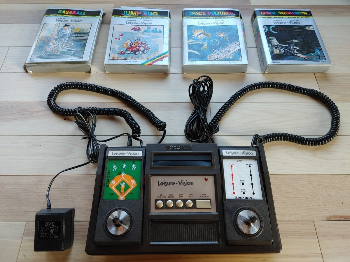 NEW PRICE Leisure Vision console + 4 rare games Jump Bug Space