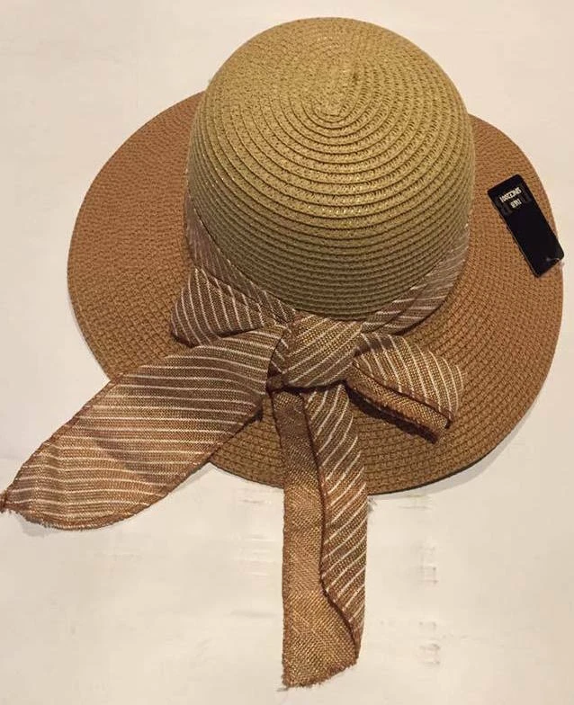 New Women's Crushable Packable Wide Brim Straw Floppy Hat SPF50 Protect Natural