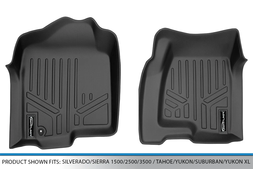 SMARTLINER Custom Fit Floor Mats 1st Row Liner Set OEM TPE 1999-2007 Truck SUV Foto 4 de 4