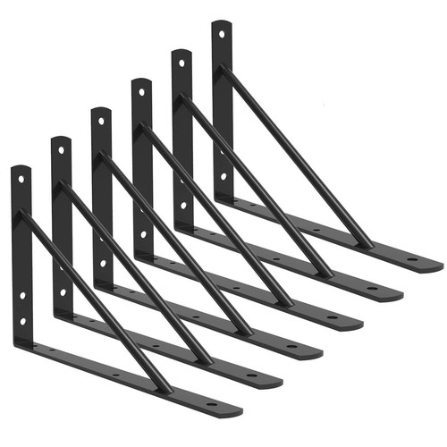 Shelf Brackets 14 Inch Heavy Duty Metal Shelf Holders, Industrial