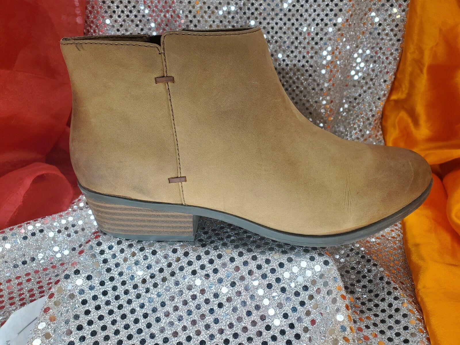 Clarks Addiy Tan Booties Size 6W with Box Pre-Owned | eBay