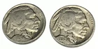 C9694      U.S. BUFFALO  NICKELS  2 COINS,   1929 & 1930   worn, but  readable