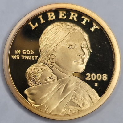 2008 S GEM PROOF DCAM SACAGAWEA NATIVE AMERICAN DOLLAR