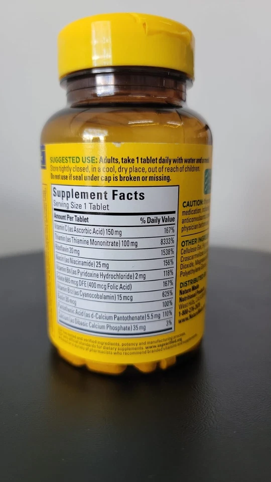 Complejo Super B con Vitamina C Hecho en la Naturaleza 140 Tabs Exp: 05/2026 Foto 3 de 4